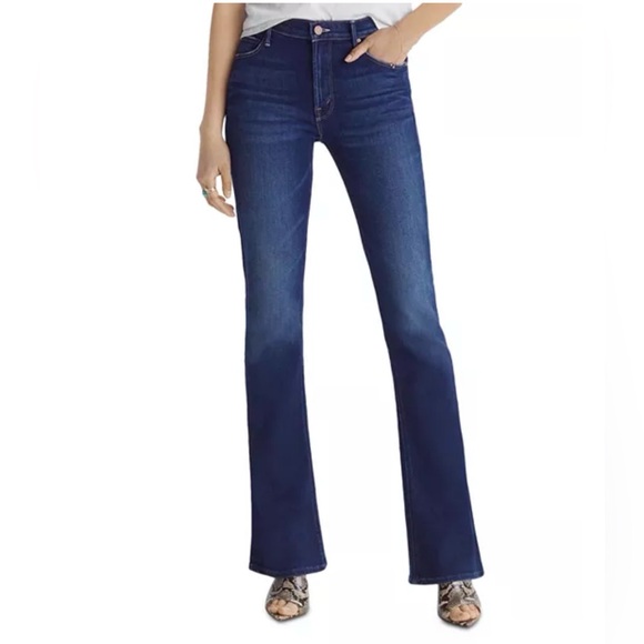 MOTHER The Runaway Mini Flare Jeans in Home Movies Blue Size 25 - Picture 15 of 15